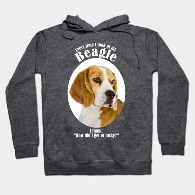 Lucky Beagle Hoodie by You Had Me At Woof